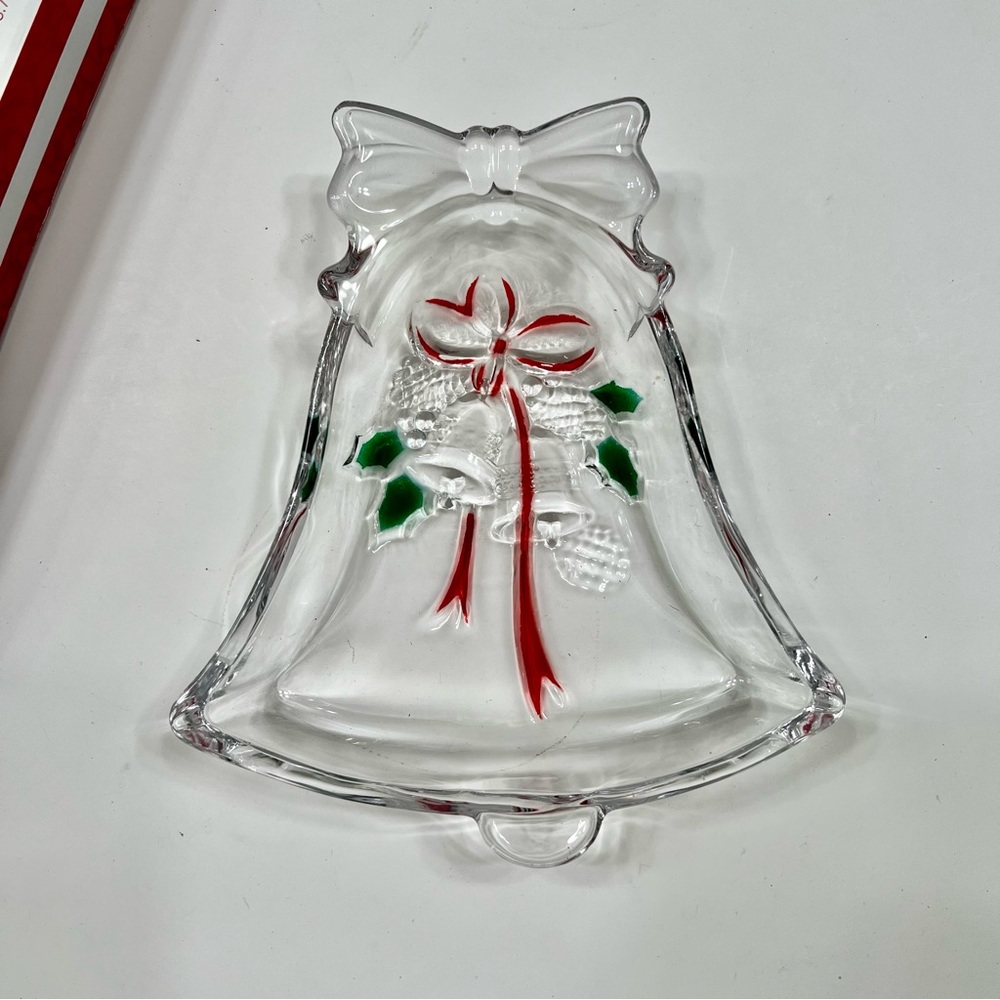 Celebrations By Mikasa Bell-shapes‎ Crystal Sweets Dish 6.75" NIB